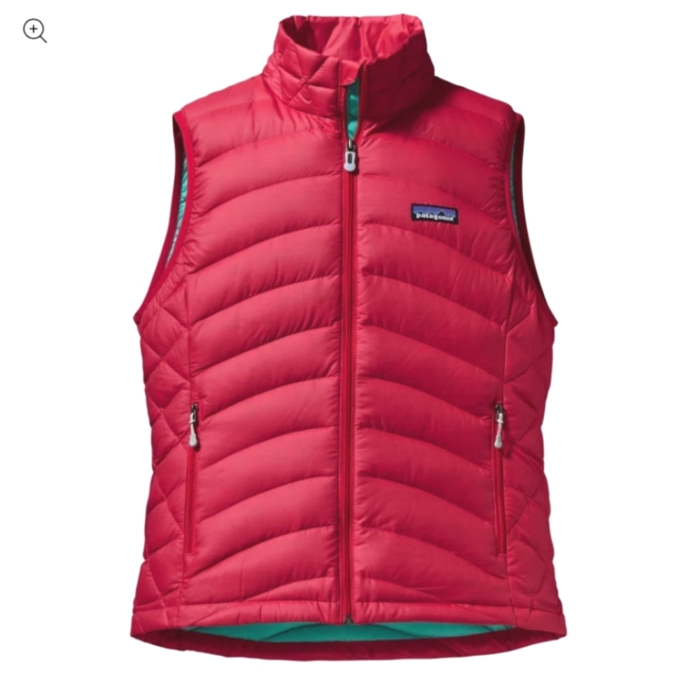 Patagonia Down Sweater / Puffer Vest, Size M, Marachino Red